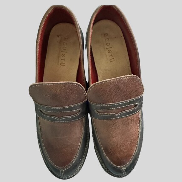 Bed Stu Reina Penny Loafers 8.5 – Leather & Suede, Goodyear Welt - Picture 6 of 8
